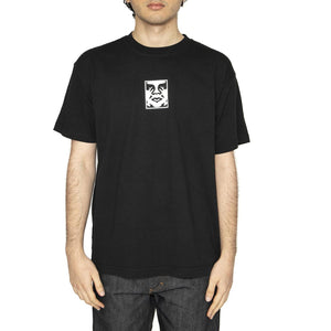 Icon Heavyweight Tee Black - Maglietta Girocollo Uomo Nera 166913013-JET  OBEY 