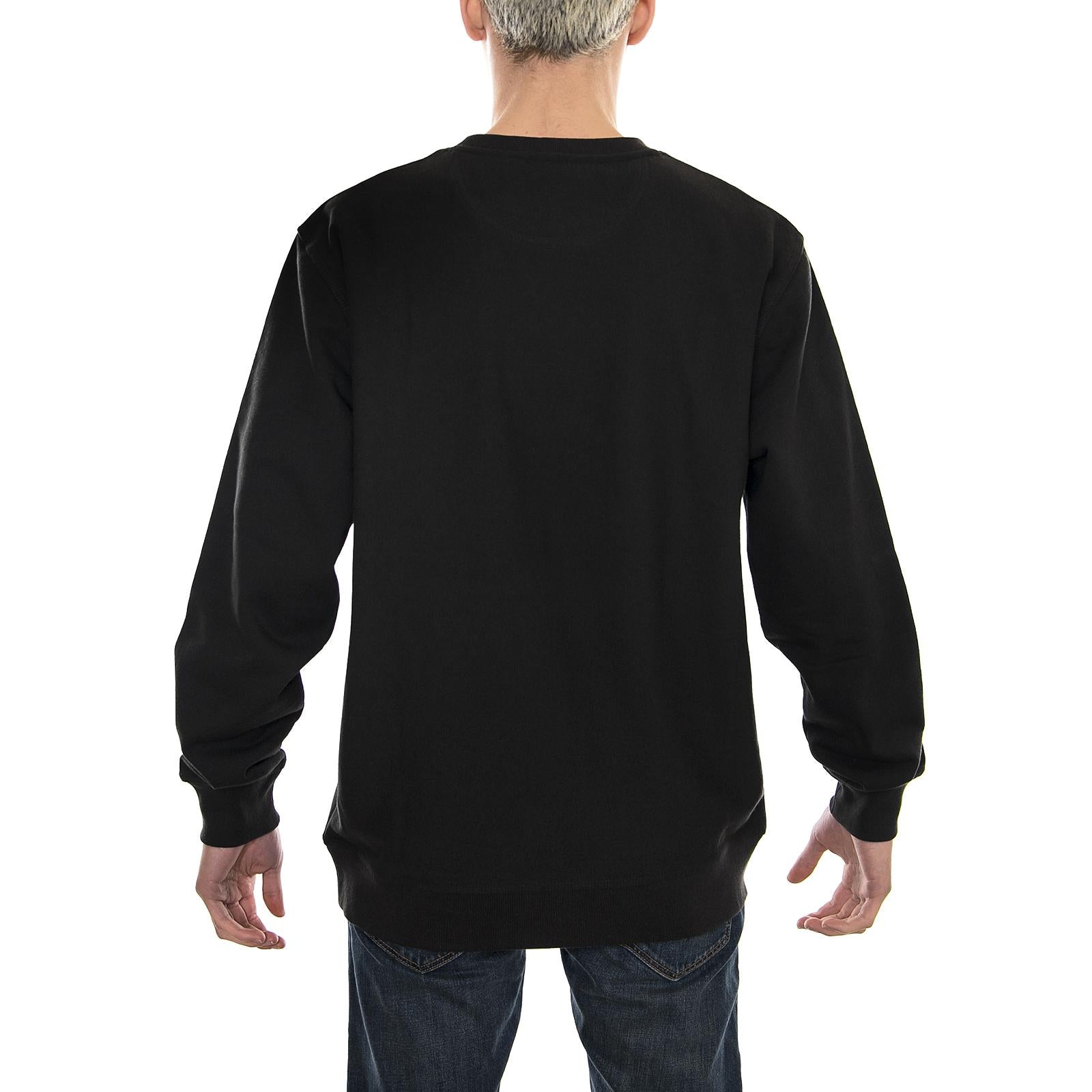 STOCK LS TERRY CREW BLACK 118269-BLACK  STUSSY 