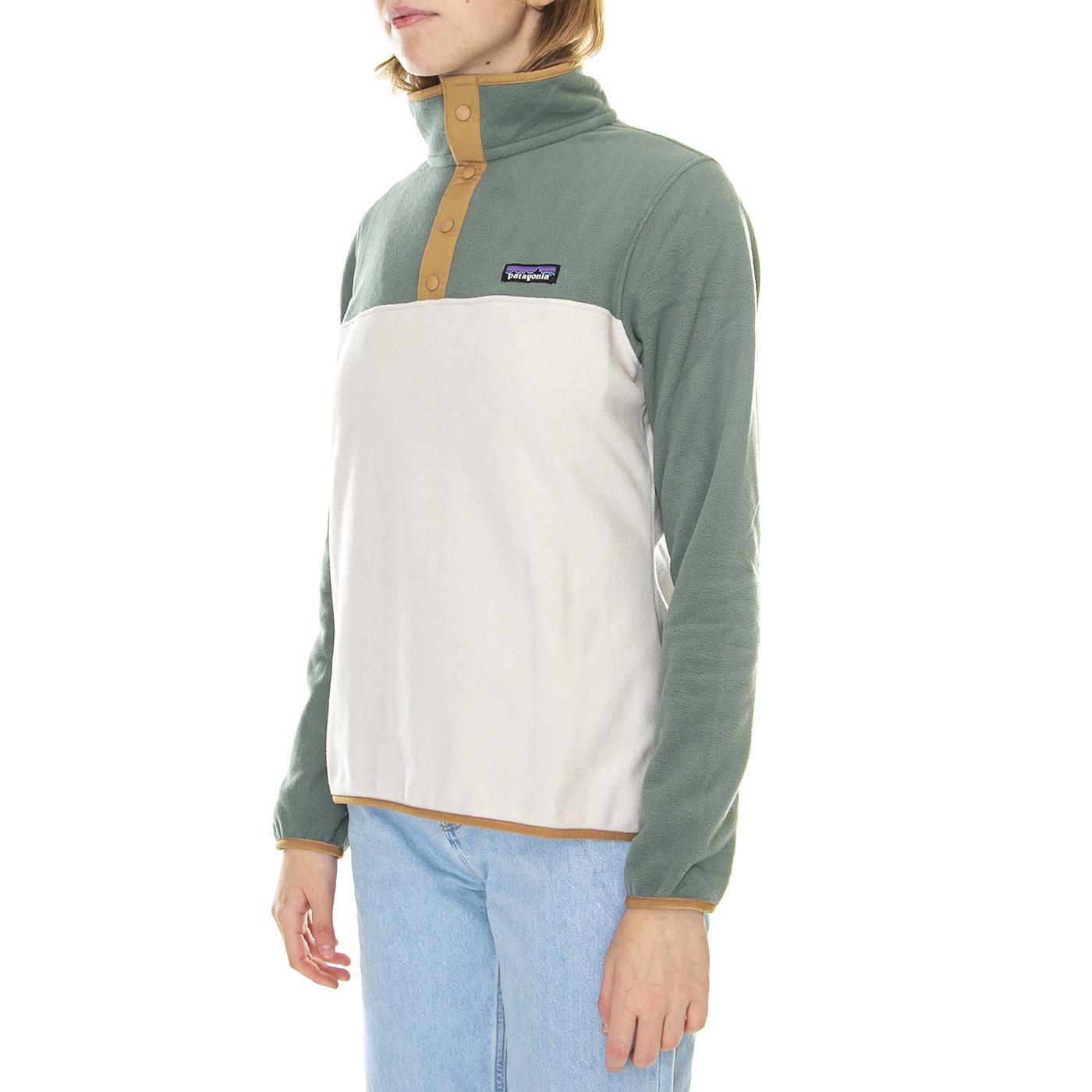 W's Micro D Snap-T P/O Pumice - Felpa Collo Alto Donna Multicolore 26020-PUM  PATAGONIA 