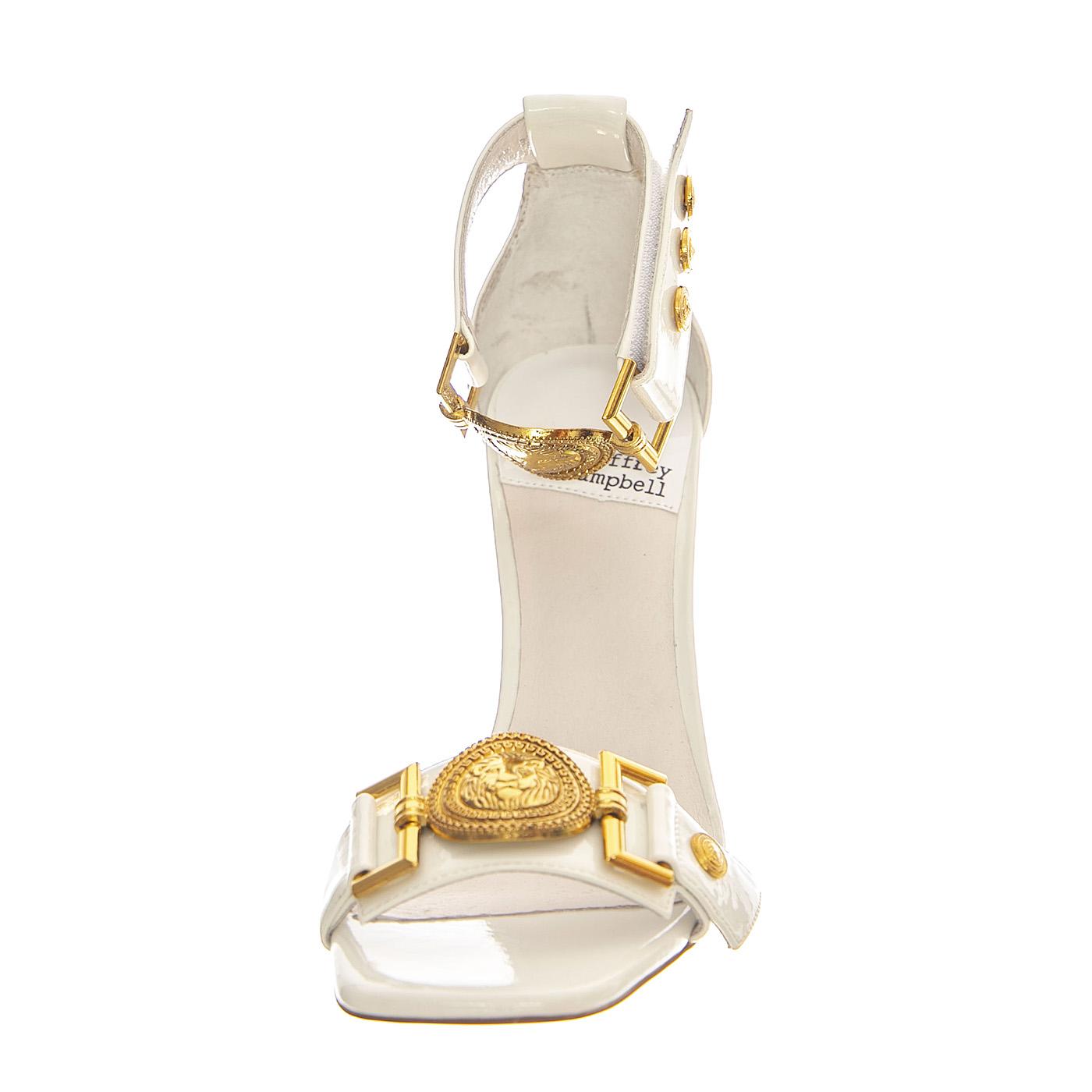 Leonite White Patent Gold - Sandali Donna Bianco / Oro JCLEONITE-WHT  JEFFREY CAMPBELL 