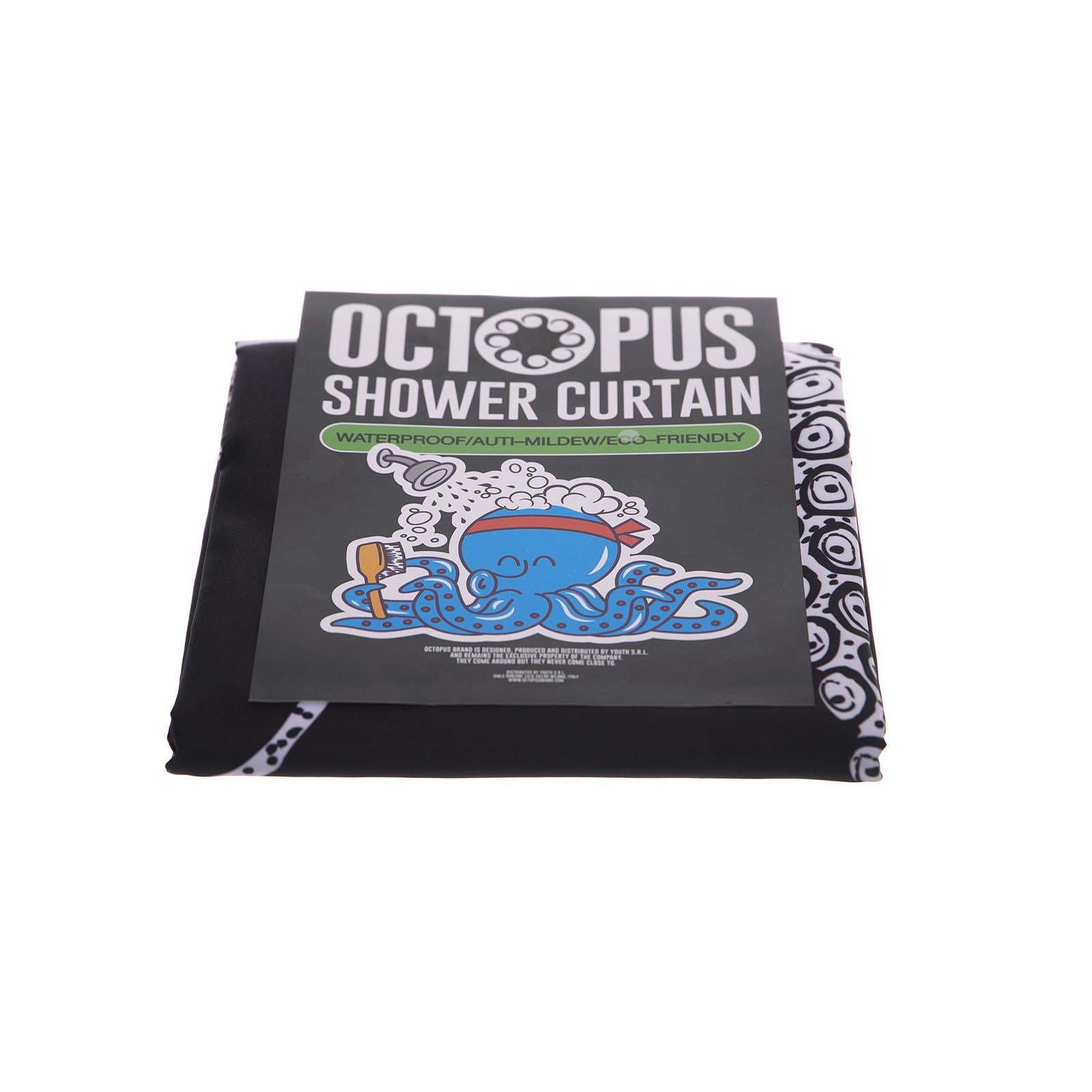 Octopus Shower Curtain Original Black / White - Tenda da Doccia Nera 19SOSA01-BLACKWHITE  OCTOPUS 
