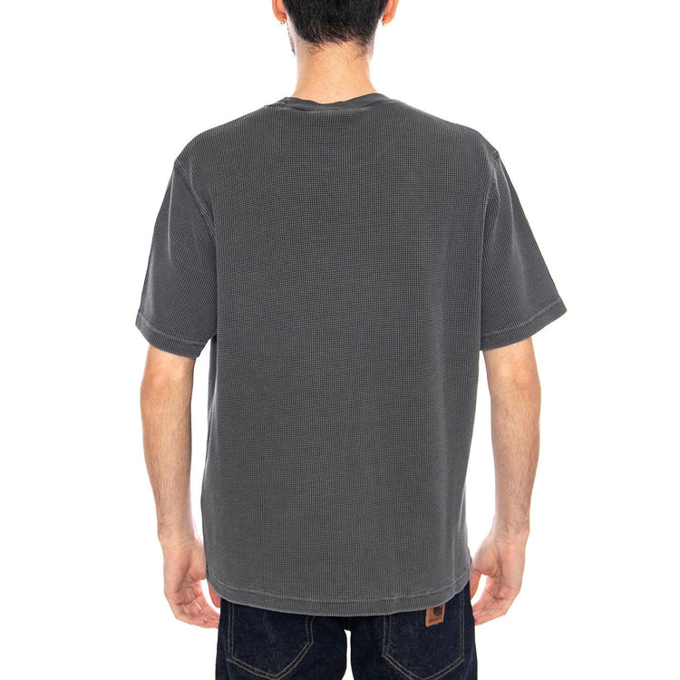 S/S Nelson Waffle T-Shirt Black - Maglietta Girocollo Uomo Nera I036185 89GD CARHARTT WIP 
