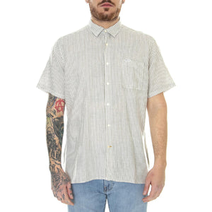 Deerpark Tailored Shirt Olive - Camicia Maniche Corte Uomo Verde / Multicolore MSH5282-OL51-SS23  BARBOUR 