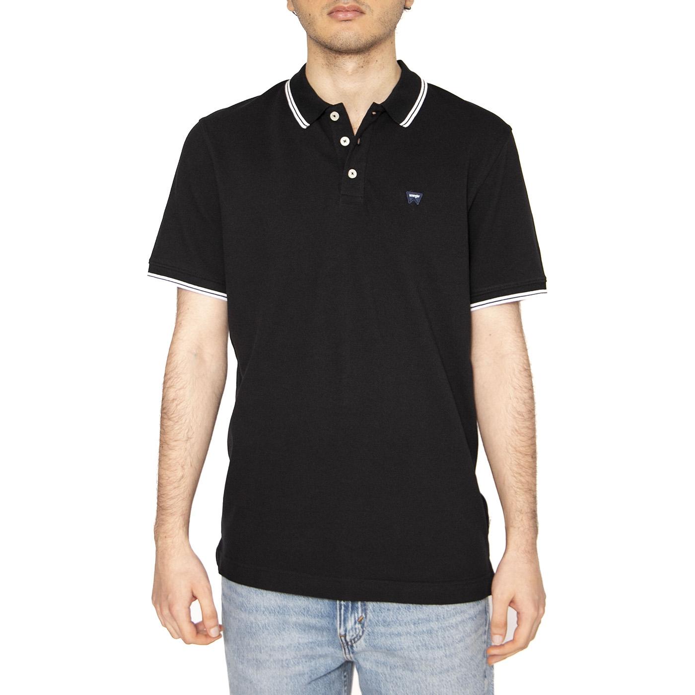 Polo Shirt Black - Polo Uomo Nera 112350404  WRANGLER 