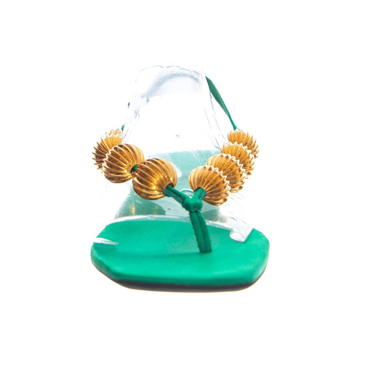 YUCATAN GREEN SATIN GOLD - Sandalo Donna Verde JCSJC-1119-3-5-GRNST . JEFFREY CAMPBELL 