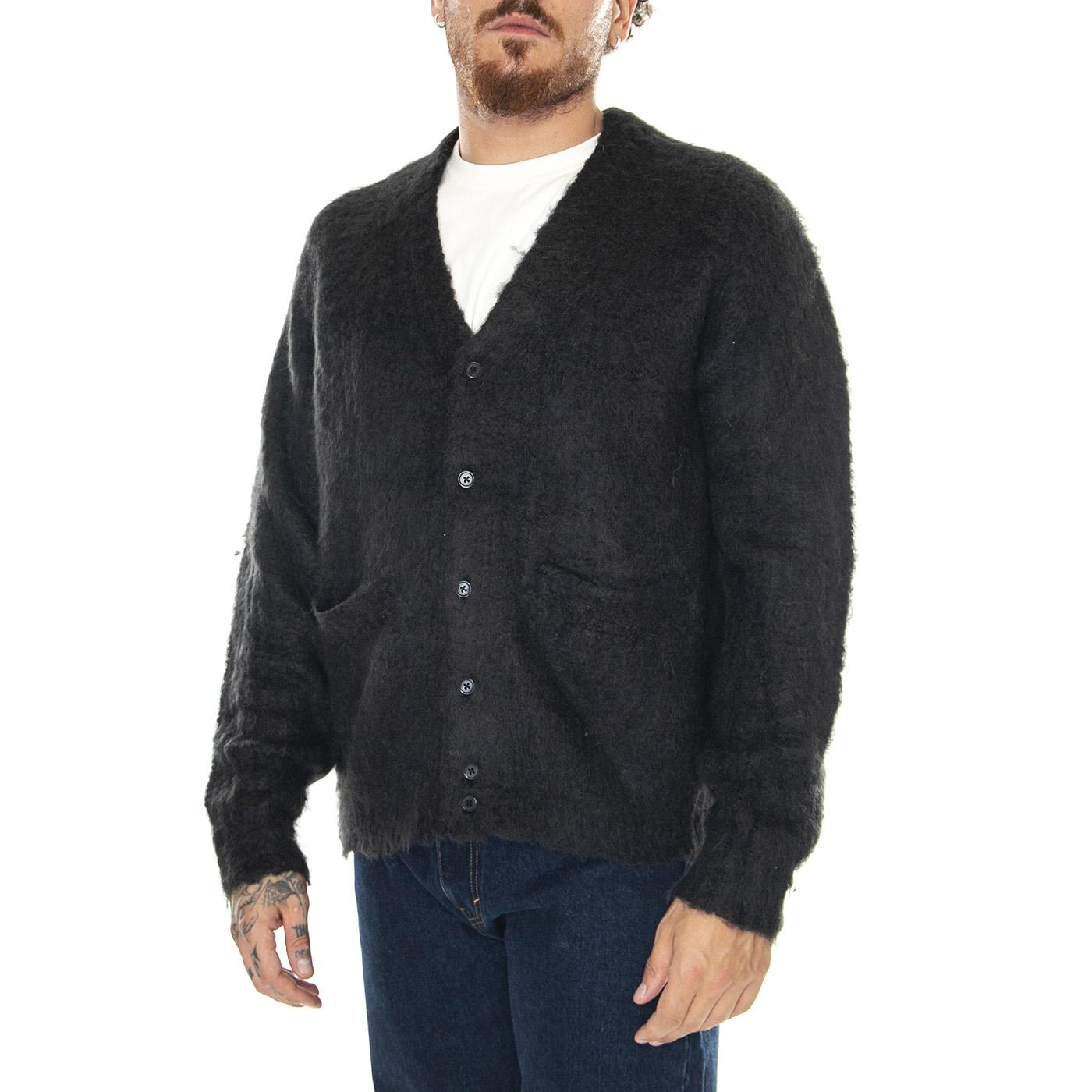 M' Patron Cardigan Black - Cardigan Uomo Nero 151010025-BLK  OBEY 