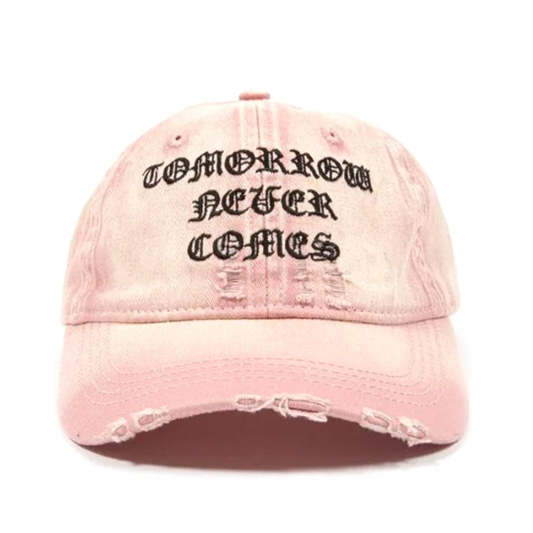 Destroy Never Comes 6 Panels Cap Faded Sour Pink - Cappellino con Visiera Rosa SS24P2  WASTED PARIS 