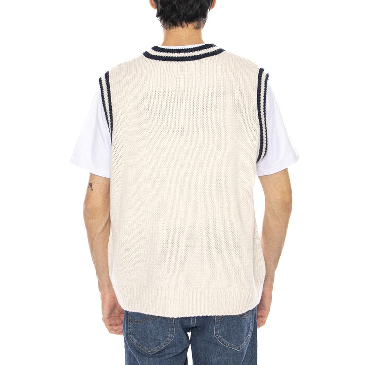 Obey Alden Sweater Vest White - Gilet Uomo Bianco 151000070 UBL OBEY 