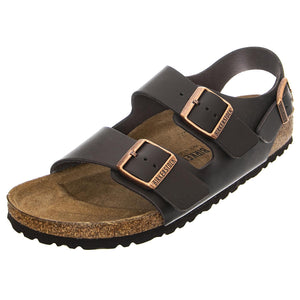 Milano Dark Brown Natural Leather - Sandali Uomo Marroni 034103 . BIRKENSTOCK 