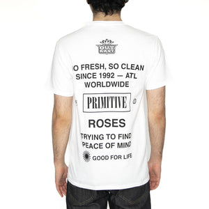 Primitive Stripes Tee White - Maglietta Girocollo Uomo Bianca PAPHO2430-WHT  PRIMITIVE 