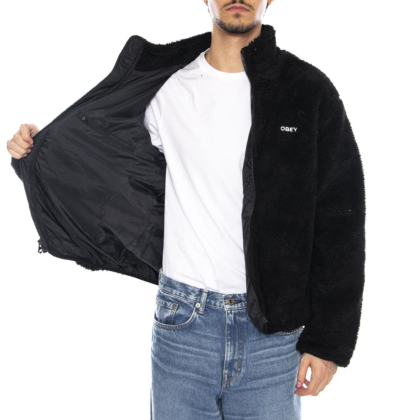 Icon Face Sherpa Kacket Black - Giacca Uomo Nera 121800564 BLK OBEY 