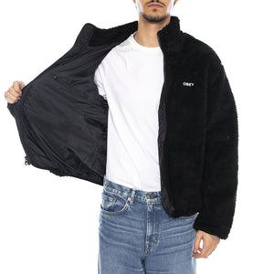 Icon Face Sherpa Kacket Black - Giacca Uomo Nera 121800564 BLK OBEY 