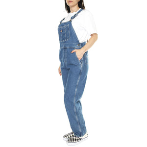 Dickies Classic Denim Bib W Classic Blue - Salopette Donna Denim Jeans Blu DK0A4XYCCLB1  DICKIES 