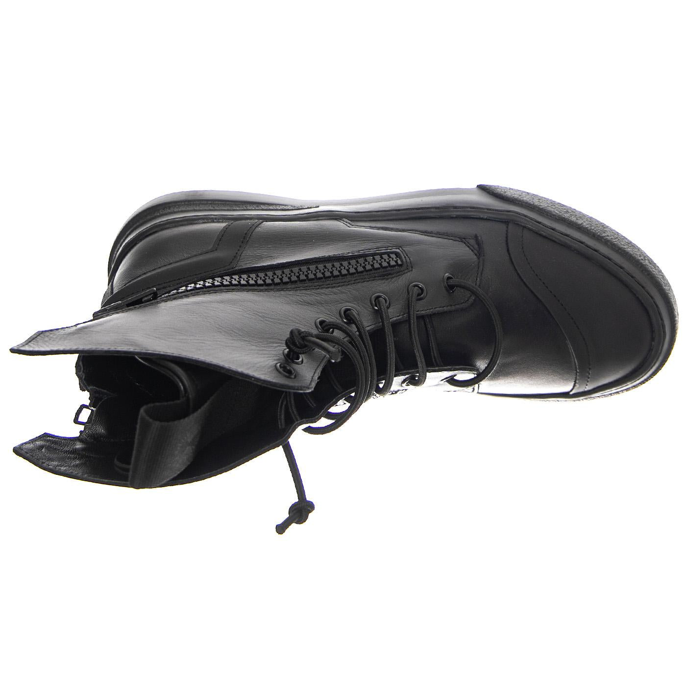 M' Break Nappa Black / Black Sole - Stivali Stringati Uomo Neri BOMBREAK-NAPPA.BK  BRUNO BORDESE 