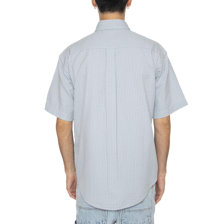 S/S Toland Shirt Toland Stripe, Blue Fog - Camicia Maniche Corte Uomo Blu I035151.31SXX  CARHARTT WIP 