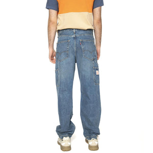 568 Loose Straight Double Knee Detroit Wash - Pantaloni Denim Jeans Uomo Blu A7367-0003  LEVIS 