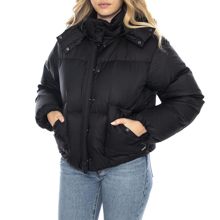 Western Bubble Shortie - Anthracite Night Black - Giacca Piumino Donna Nera 003MD-0001 . LEVIS 