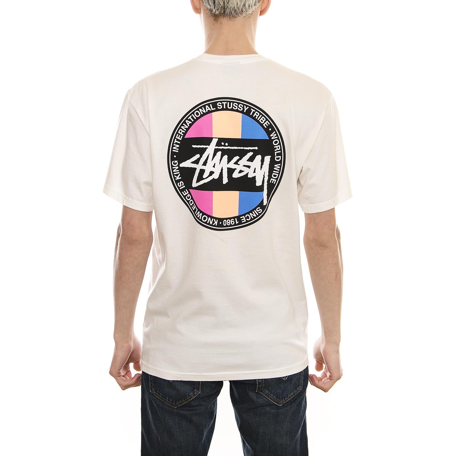 SURFMAN DOT PIG. DYED TEE NATURAL 1904210-NATURAL  STUSSY 
