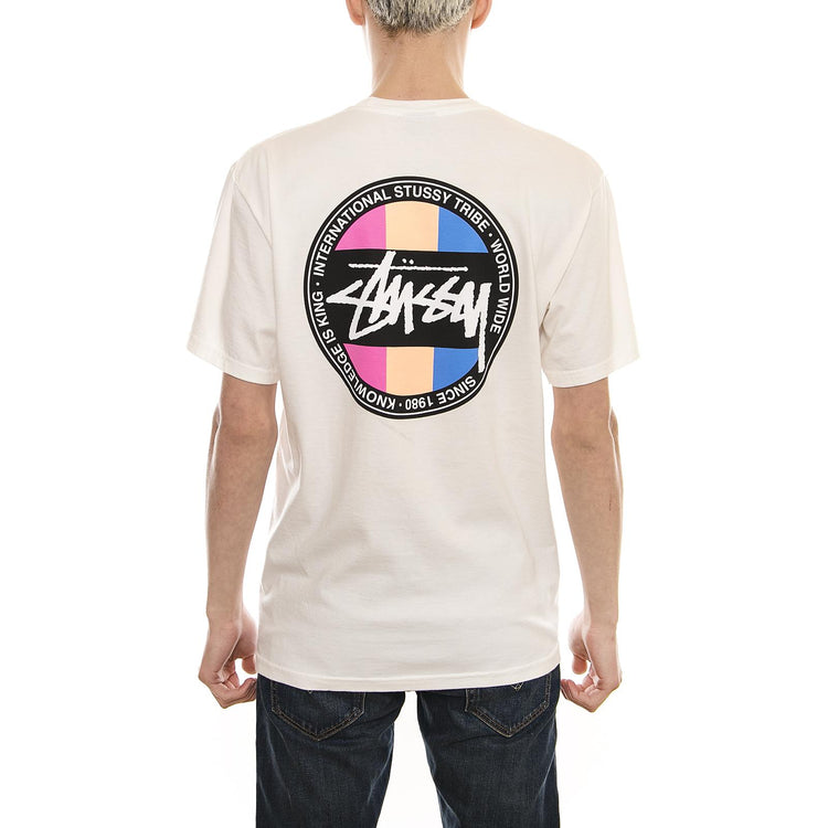 SURFMAN DOT PIG. DYED TEE NATURAL 1904210-NATURAL  STUSSY 