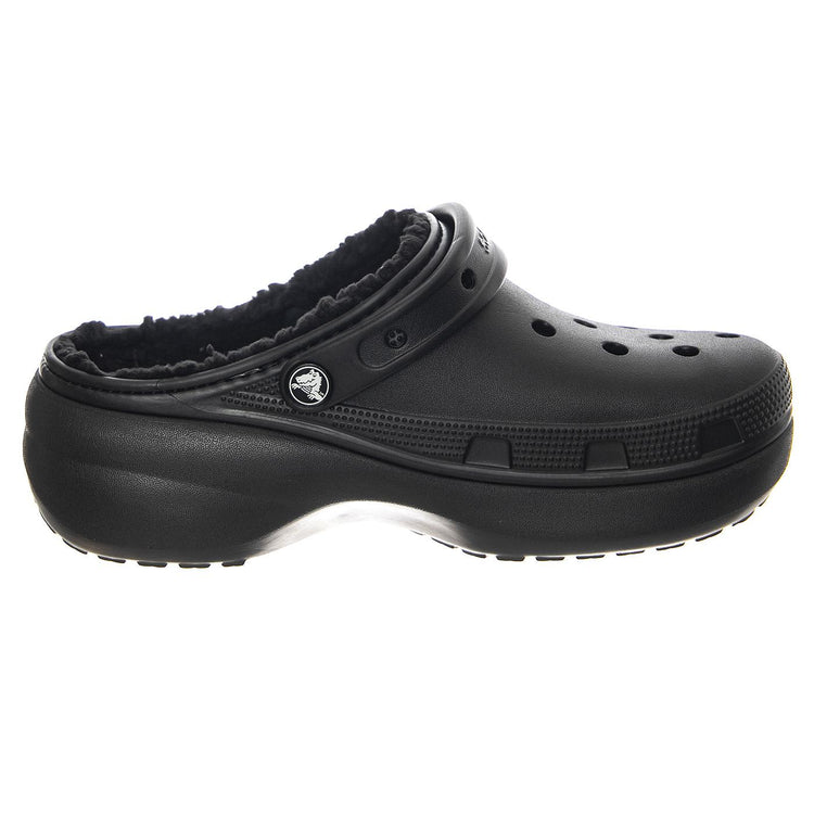 Classic Platform Lined Clog W BLK -  Sandali Donna Neri CR.207938-BLK  CROCS 