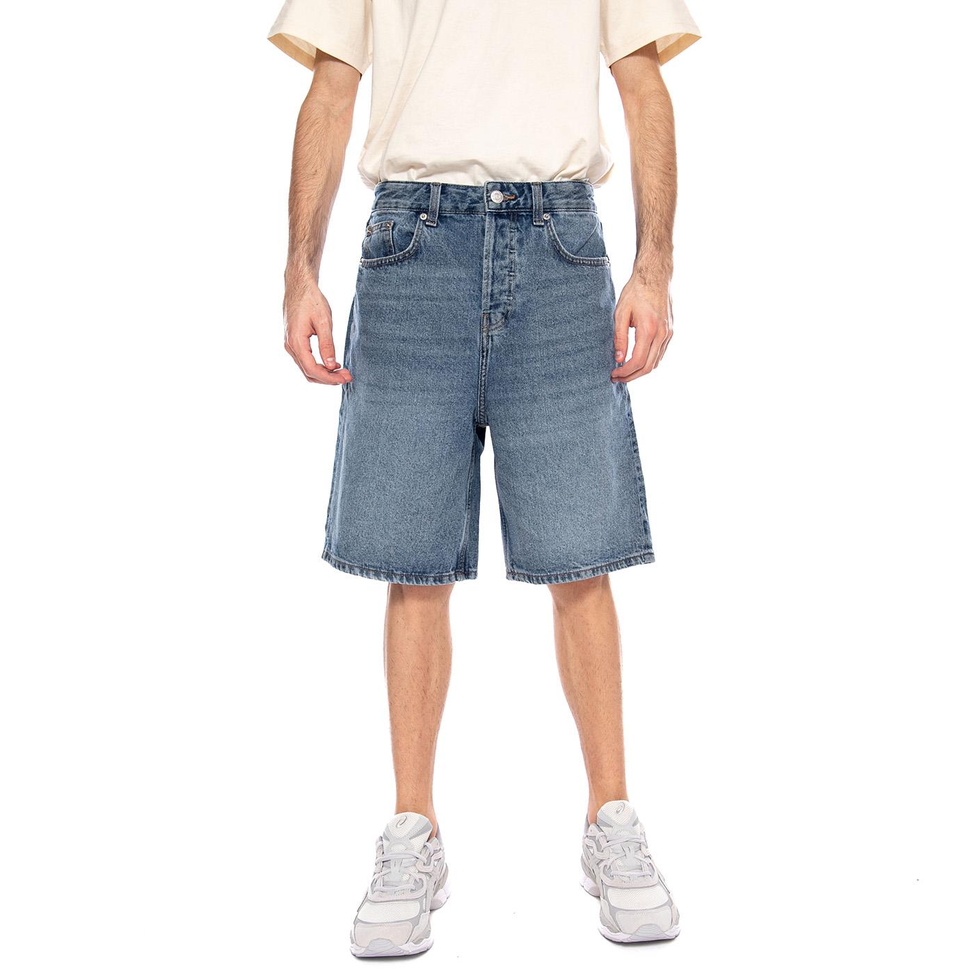 Five Baggy 9893 Pin DNM Shorts VD2 Blue - Bermuda Denim Jeans Uomo Blu 22029893 MEDIUM BLUE DEN ONLY & SONS 