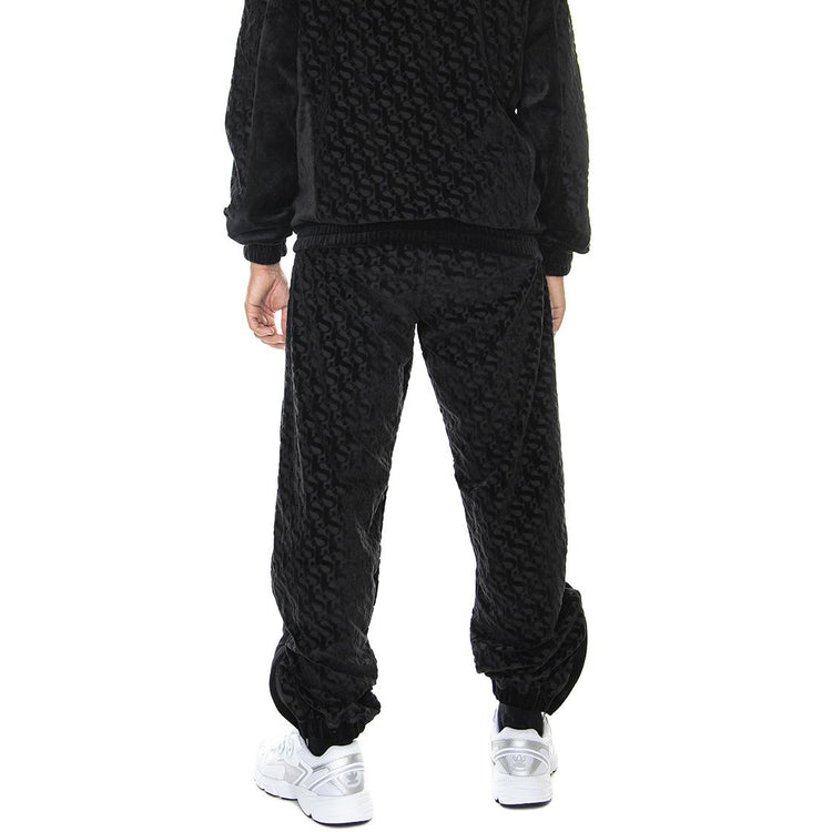 Monogram Devorée Velours Trackpants 01 Black - Pantaloni Jogging Uomo Neri 6004549/222  SEAN JOHN 