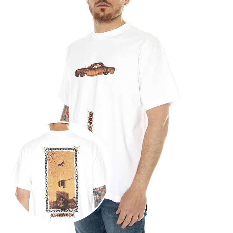 Huf Car Club S/S Tee White - Maglietta Girocollo Uomo Bianca TS02168-WHITE  HUF 