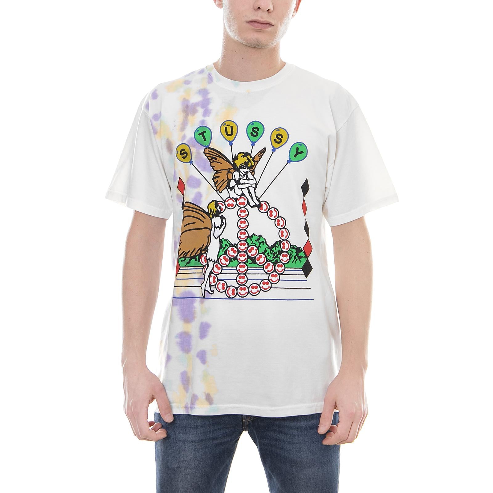 LSD TRIBE TEE NATURAL/PURPLE (TIE DYE) 1904253-NAT6 . STUSSY 