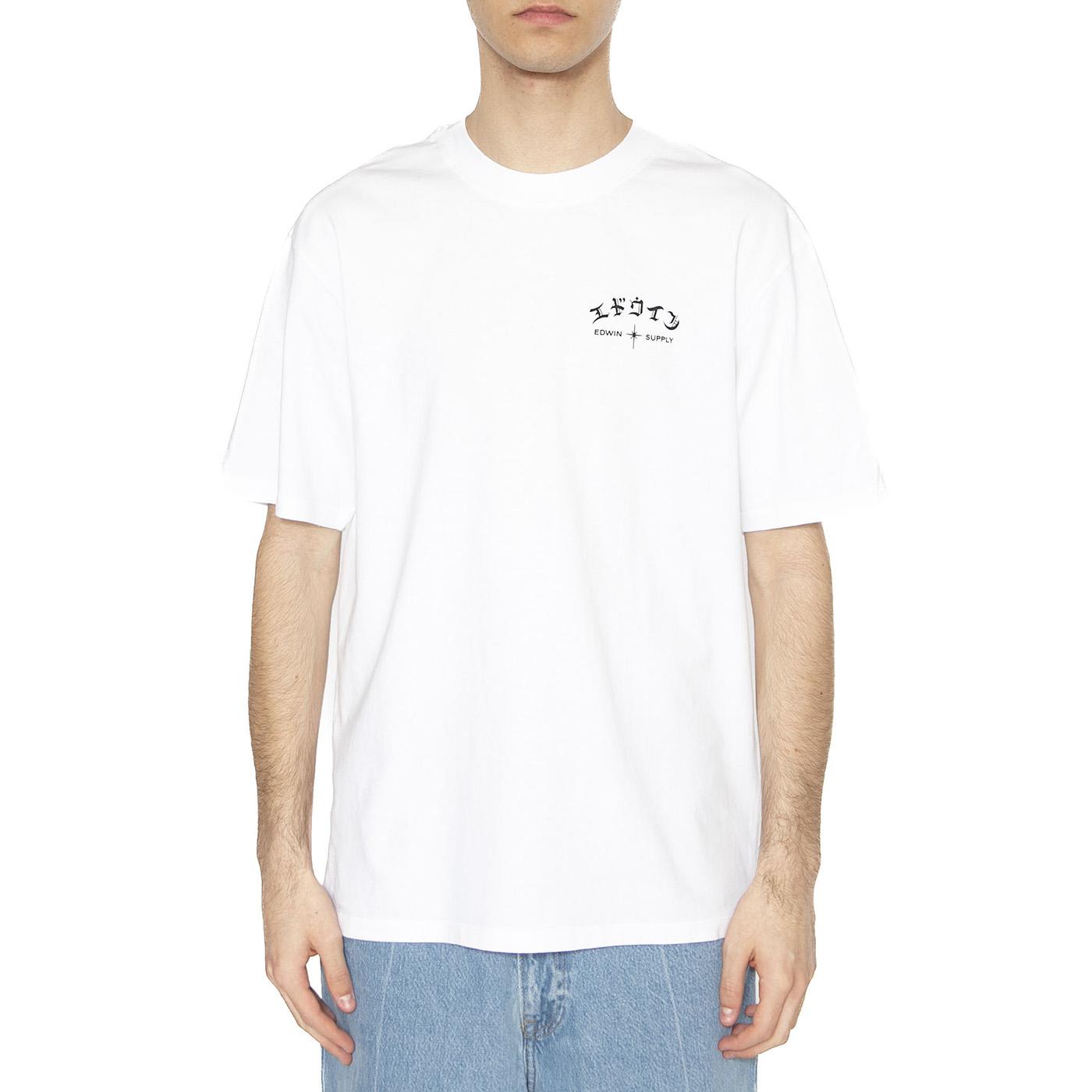 High Life Low Levels Chest Ts White - Maglietta Girocollo Uomo Bianca I035025.02.67.-02.67  EDWIN 