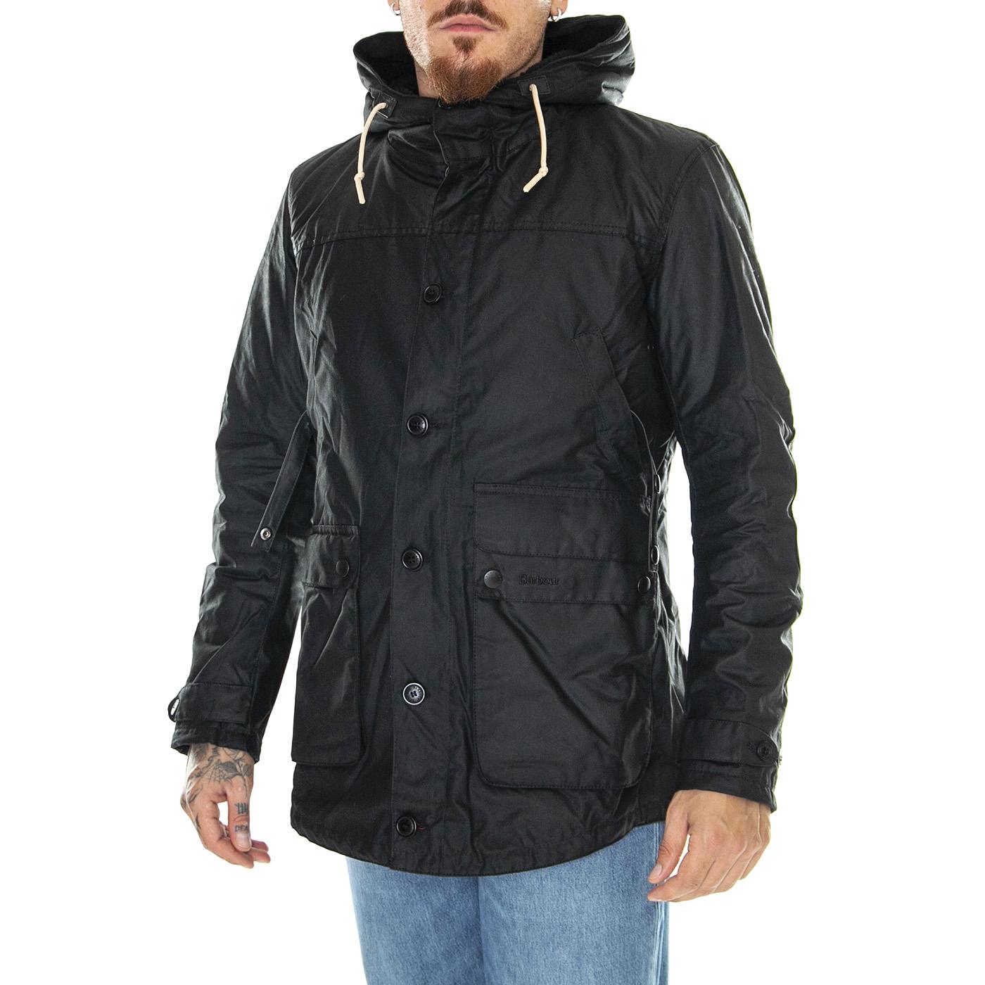 M's Game Parka Wax Black / Classic Jacket - Giacca Invernale Uomo Nera MWX0698-BK72-FW23  BARBOUR 