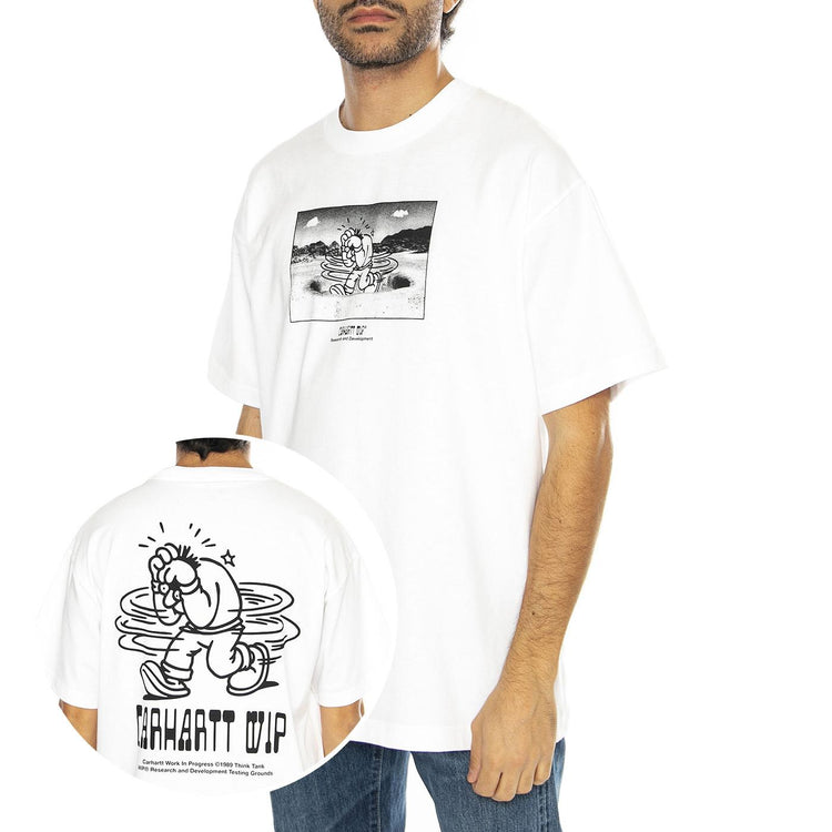 S/S Think Tank T-Shirt White - Maglietta Girocollo Uomo Bianca I033964.02XX  CARHARTT WIP 