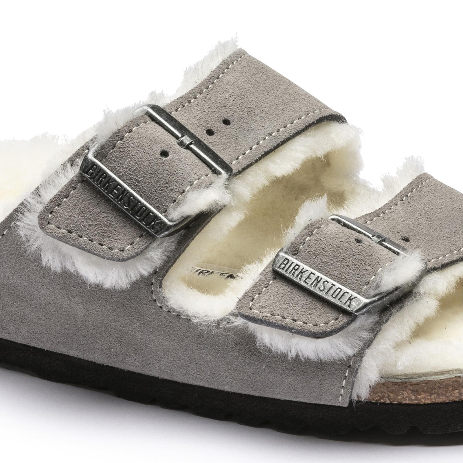Arizona Shearling - Sandali Donna Grigi - Calzata Stretta 1017403 . BIRKENSTOCK 