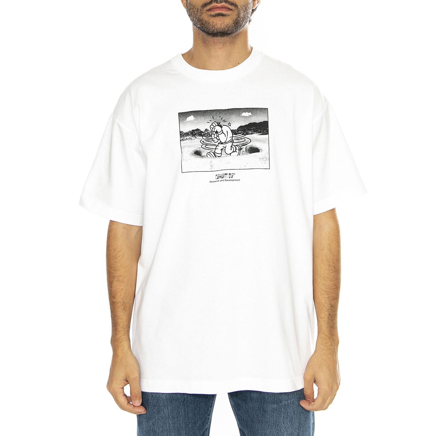S/S Think Tank T-Shirt White - Maglietta Girocollo Uomo Bianca I033964.02XX  CARHARTT WIP 