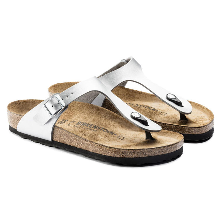 Gizeh Birko Flor Sandals - Silver - Sandali Donna Argento - Calzata Stretta 043851 . BIRKENSTOCK 