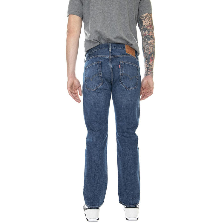 501 Levi's Original Her Eyes Dark Indigo Worn In - Pantaloni Denim Jeans Uomo Blu 00501-3249 . LEVIS 