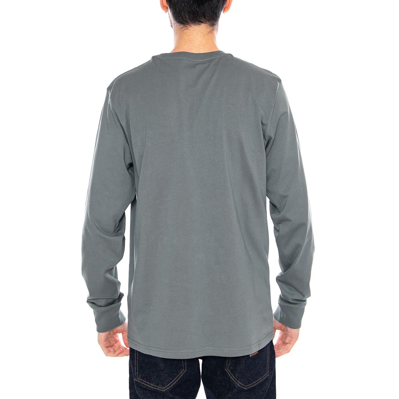 L/S Pocket T-Shirt Velvet Green - Maglietta Girocollo Maniche Lunghe Uomo Verde I030437 3GDXX CARHARTT WIP 
