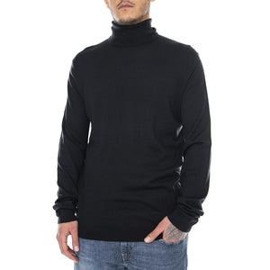Mens Lashon Turtleneck Sweater - Black - Maglione Collo Alto Uomo Nero 153370108-999  MINIMUM 