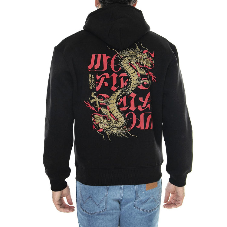 More Fire Hoodie Black - Felpa con Cappuccio Uomo Nera HDY0116BLKX  DOOMSDAY 