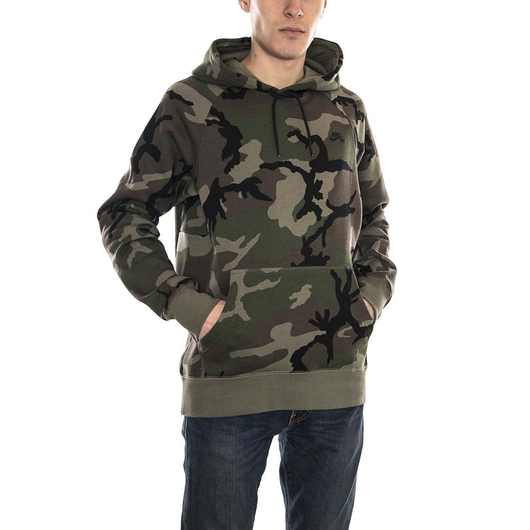 SB Hoodie MEDIUM OLIVE/BLACK AH5514-222  NIKE 