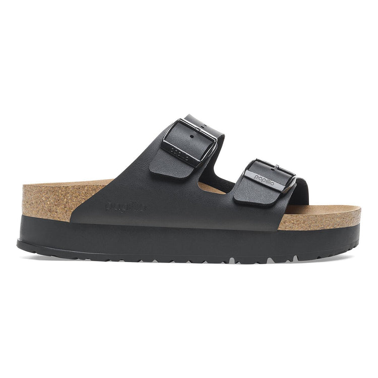 Arizona Platform Black Veg, Birko Flor - Sandali Donna Neri 1027395  BIRKENSTOCK 