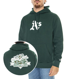 Hoodie Oversize Oakland Athletics World Series Patch - Felpa con Cappuccio Uomo Verde 60424318  NEW ERA 