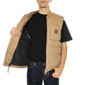 Rayley Vest Peanut - Giacca Smanicata Uomo Marrone I033894.2FSXX  CARHARTT WIP 