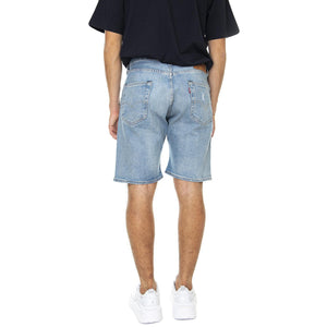 501 Original Short To The Millenium Short Light Indigo Worn In - Bermuda Denim Jeans Uomo Blu 36512-0186  LEVIS 
