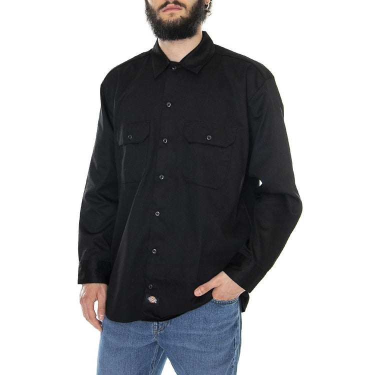 Work Shirt LC Red - Camicia Uomo Nera DK0A4Y26BLK1  DICKIES 