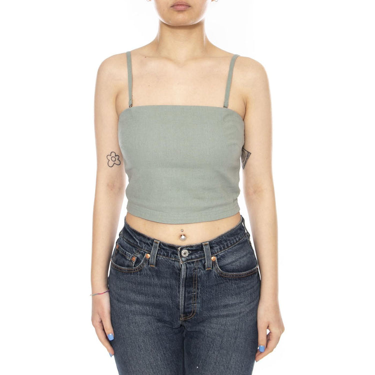 STRAPPY TANK DESERT SAGE GREEN - Canotta Donna Verde 112378263 GRN LEE 