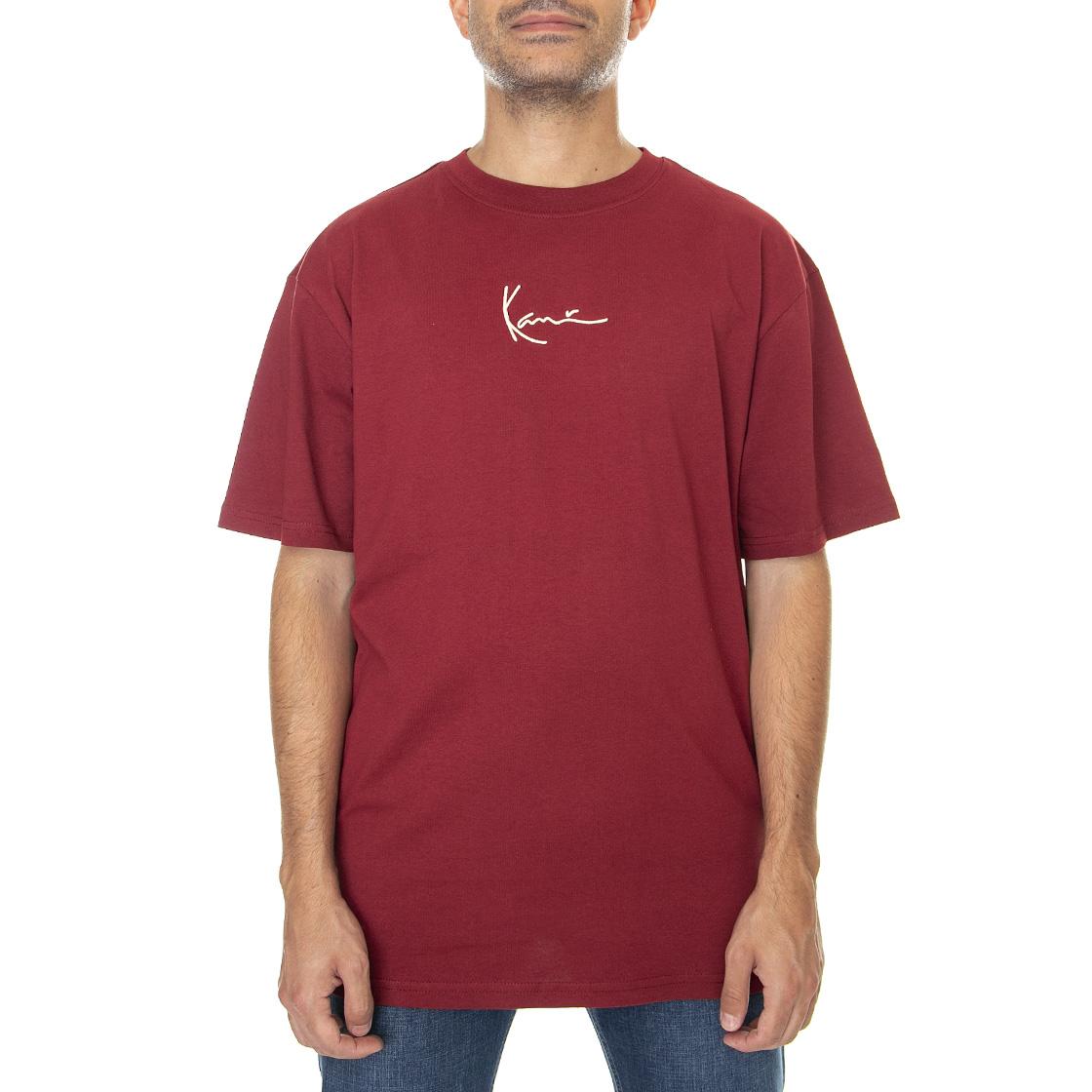 Small Signature - Maglietta Girocollo Uomo Rossa KRCKU213-013-2  KARL KANI 