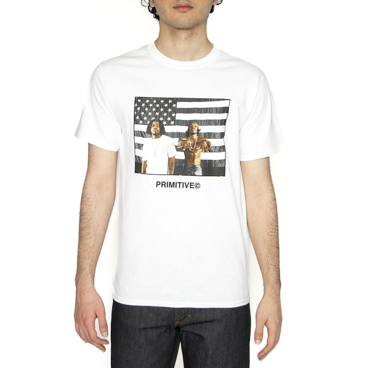 Primitive Stripes Tee White - Maglietta Girocollo Uomo Bianca PAPHO2430-WHT  PRIMITIVE 