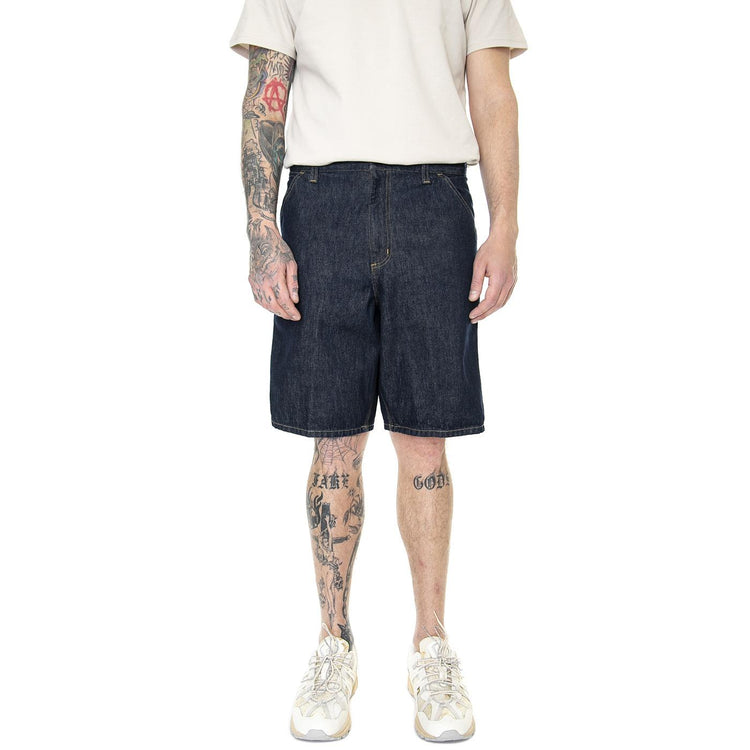 Single Knee Short Blue Rinsed - Bermuda Denim Jeans Uomo Blu I032026-0102  CARHARTT WIP 