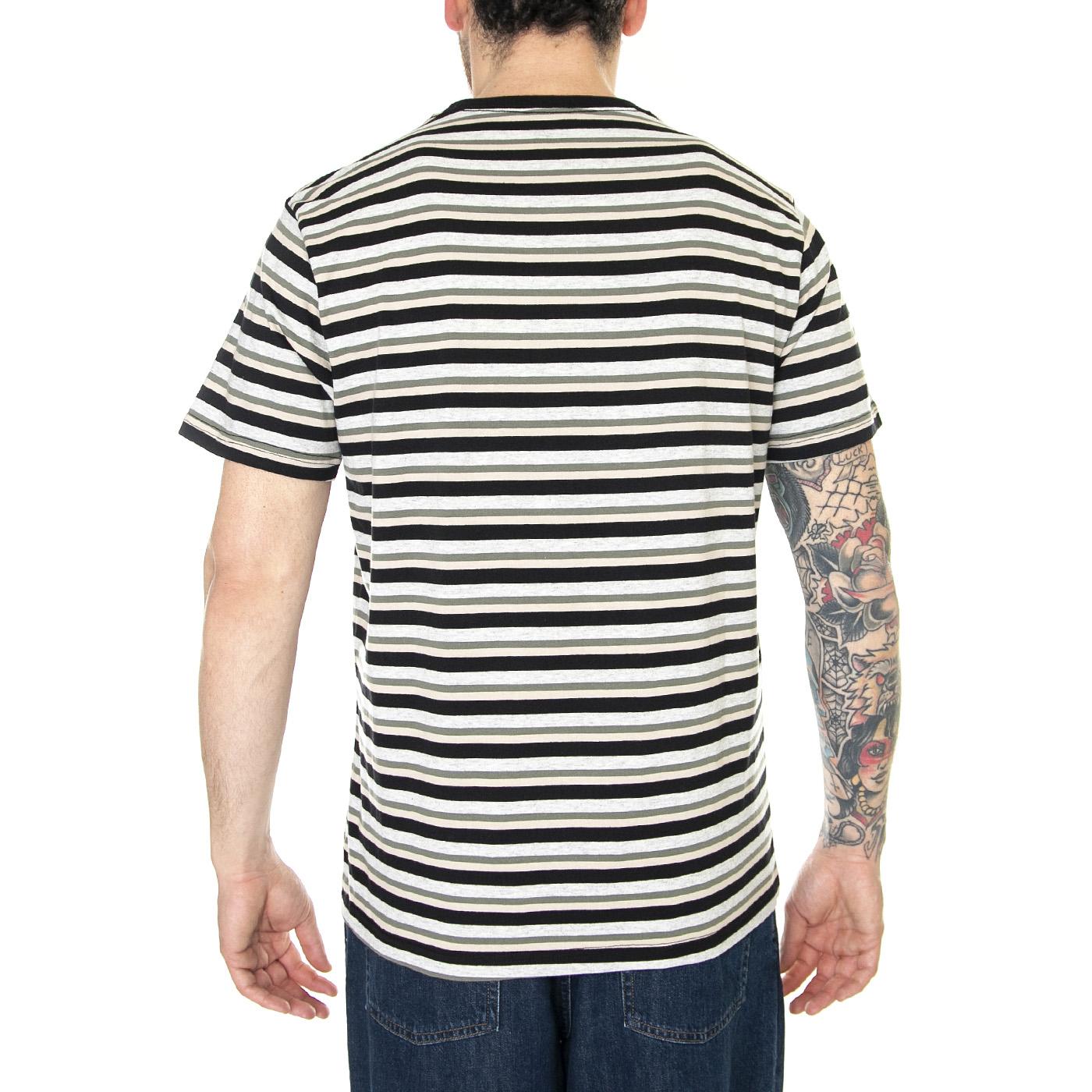 Webster Stripe Knit Top Cream - Maglietta Girocollo Uomo Multicolore KN00431-CREAM  HUF 