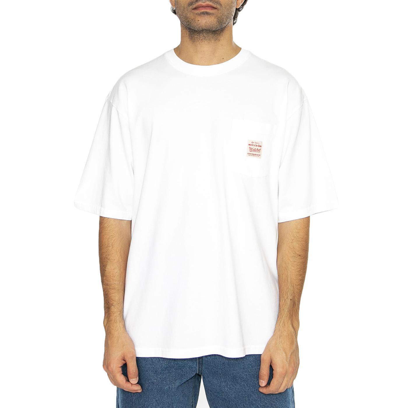 SS Workwear Tee Bright White - Maglietta Girocollo Uomo Bianca A5850-0005  LEVIS 